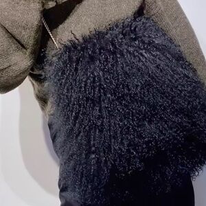 Real mongilian fur bag